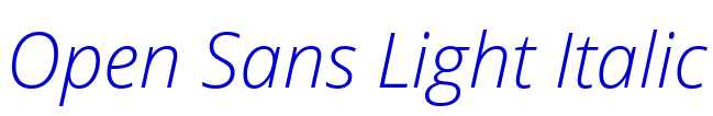 Open Sans Light Italic police de caractère